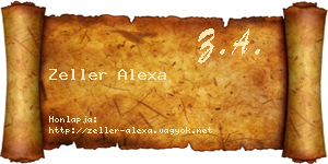 Zeller Alexa névjegykártya